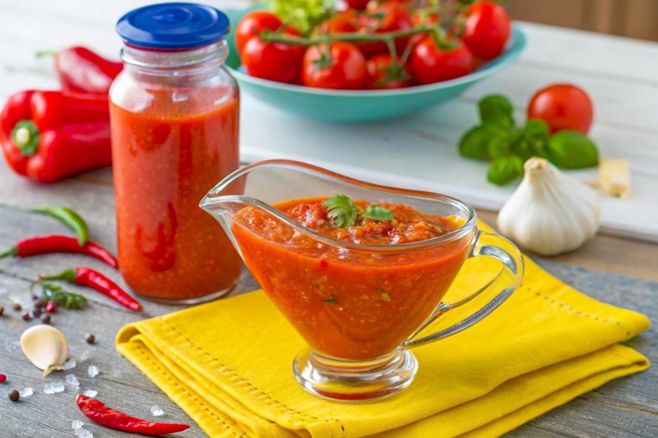 Adjika sadrži mnoge korisne komponente, poput češnjaka, timijana, bosiljka i drugih aromatičnih biljaka!